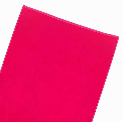 Toalla jacquard algodón rizado en color fucsia liso 100x160cm