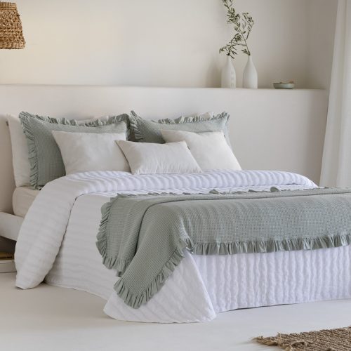 Colcha Jacquard Génova de Sandeco c180 270x270 y 2 fundas de cojín de 60x40cm