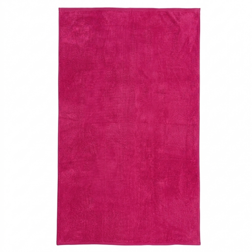 Toalla jacquard algodón rizado en color fucsia liso 100x160cm
