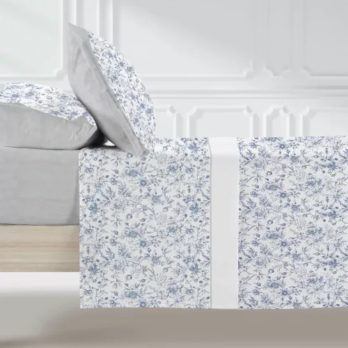 Juego sábanas algodón estampado floral - Ceramic Wash 100 algodón c180 69,99 c150 59,99 c135 140 54,99
