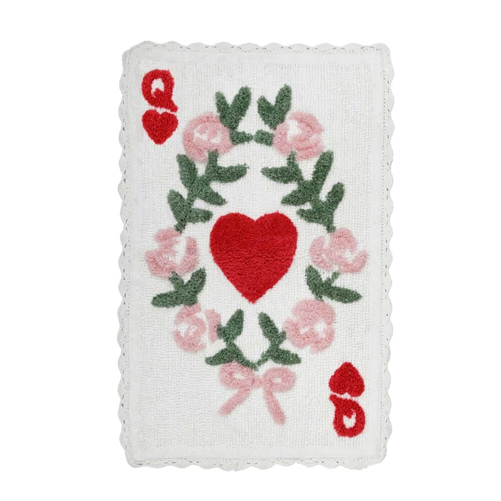 Alfombra de baño Reina de Corazones Blanc MariClo’ 50 × 80 cm