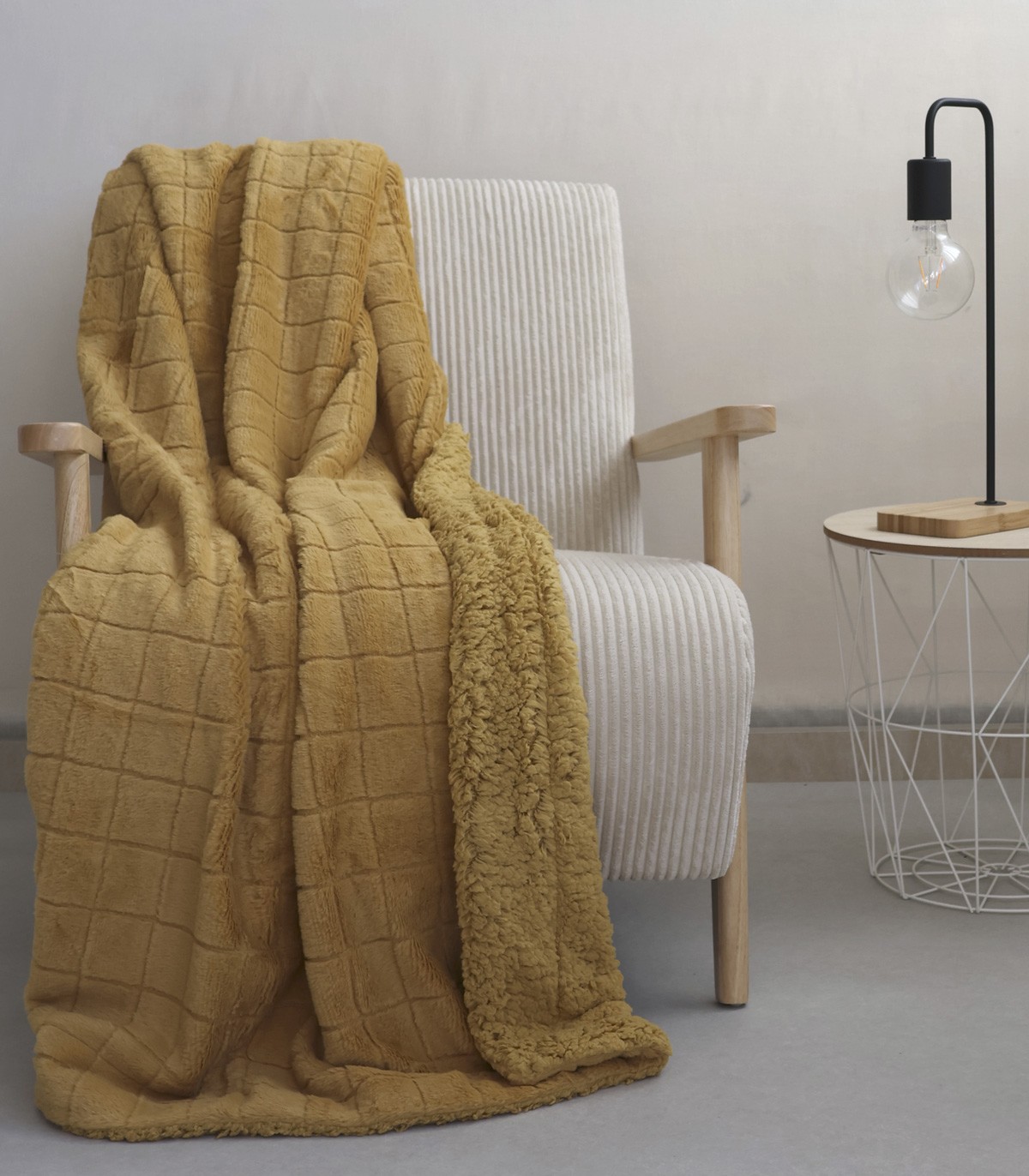Plaid Alfaz Mostaza 130x170cm